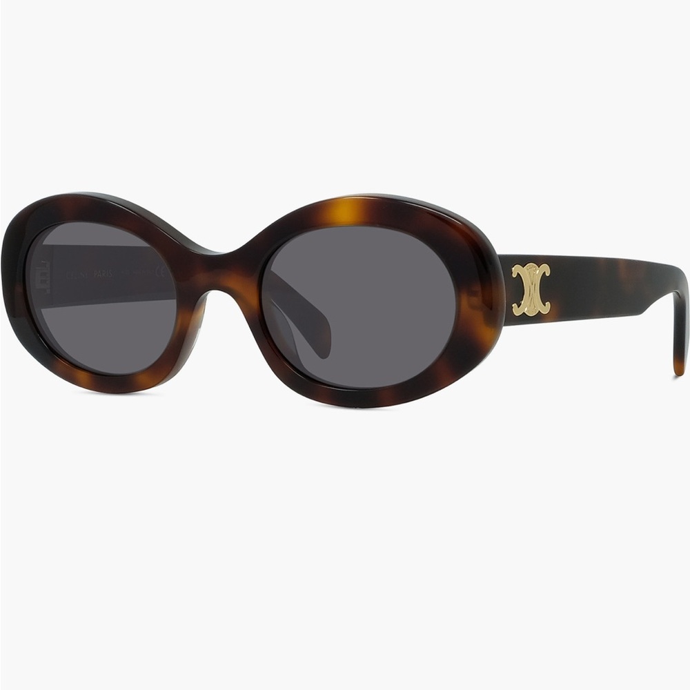 Celine Brown Oval Sunglasses - Picture 6 of 6